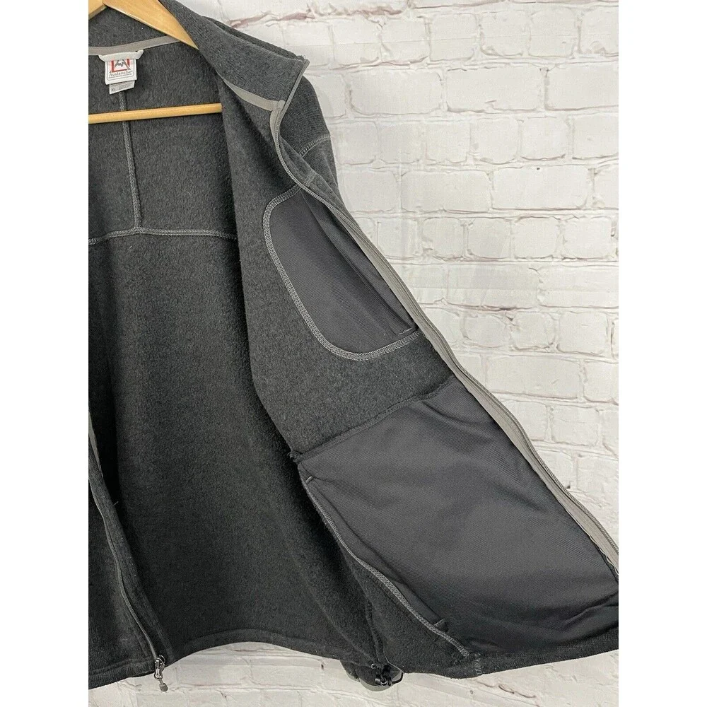 Avalanche Jacket Fleece Full Zip Mock Neck Outdoors/Casual Dark Gry Mens Size XL